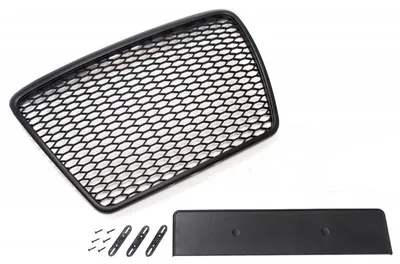 Kühlergrill Sportgrill Waben Gitter Grill Schwarz für Audi A6 4F C6 2009-11 – Produktansicht