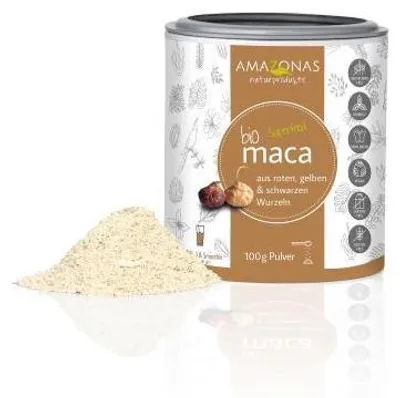 Produktbild von AMAZONAS Naturprodukte Maca Pulver, 100 g Pulver
