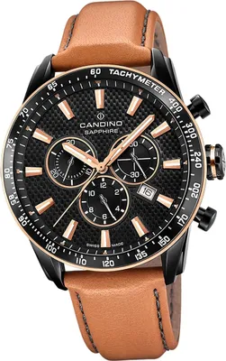 Produktbild von Candino Leder Herren Uhr Chronograph Sport Armbanduhr braun Sport D2UC4759/1