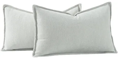 Immagine prodotto di Set di 2 federe per cuscini in velluto, colore crema, 40x80 cm, forma rettangolare