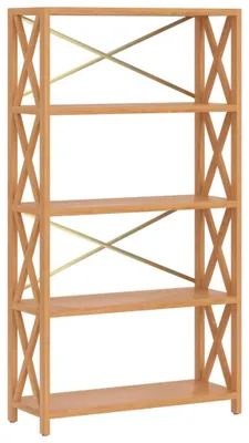 Produktbild von Bücherregal - Bücherkorpus - Badezimmerregal - Regalkorpus mit Fächern - Ablagegestell - Massives Eichenholz - 80 x 30 x 146 cm