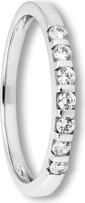 Immagine prodotto di Anello con zirconi 333/ oro bianco 50