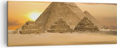 Produktbild von Bild auf Leinwand - Leinwandbild - Pyramide ägypten wüste - 140x50cm - Wand Bild - Wanddeko - Leinwanddruck - Bilder - Kunstdruck - Wanddekoration - Leinwand bilder - Wandkunst - AB140x50-2196