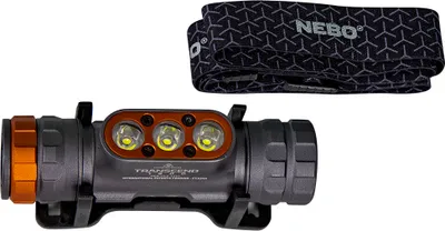 Produktbild von NEBO NEB-HLP-1001-H, Stirnband-Taschenlampe, Schwarz, Aluminium, Tasten, Drehregler, Ladend, 1 m