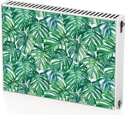 Produktbild von Tropengrün – Magnetische Heizkörperabdeckung – 80x60 cm – Magnet Heizkörperabdeckung – 3D Würfel – Heizkörperverkleidung – Magnetische Wandverkleidung – Wetterfest
