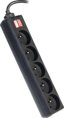 Produktbild von PREMIUMCORD Verlängerungskabel 230V 3m 5 Steckdosen + Schalter, schwarz (ppa5k-03bk)