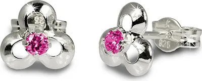 Produktbild von SilberDream Ohrstecker Damen Silber pink Blüte Zirkonia Ohrringe 7mm SDO529R