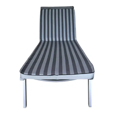 Produktbild von Sansibar Gartenliege-Auflage Garden Dream 190x60 cm, wendbar, UV-beständig & schnelltrocknend Outdoor-Liegenauflage Anthrazit gestreift/Anthrazit