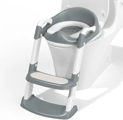 Produktbild von Kindertoilettensitz für Kleinkinder – Toilettensitz mit Stufen – Faltbarer, rutschfester Toilettensitz