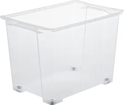 Produktbild von Rotho Aufbewahrungsbox Evo Easy mit Rollen 65 L transparent