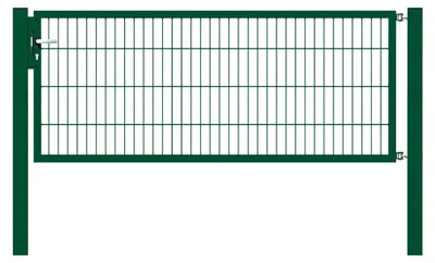 Immagine prodotto di Alberts 647667 Cancello singolo Flexo con accessori, verde, larghezza 200 cm, altezza 80 cm