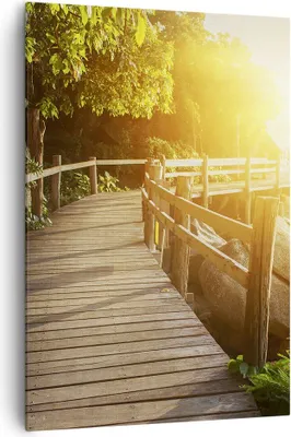 Produktbild von Bild auf Leinwand - Leinwandbild - Einteilig - Brücke Meer Welle - 70x100cm - Wand Bild - Wanddeko - Wandbilder - Leinwanddruck - Wanddekoration - Leinwand bilder - Wandbild - PA70x100-3876