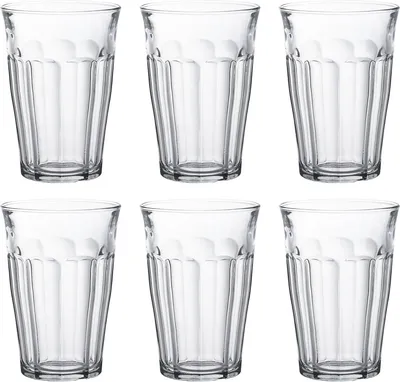 Produktbild von 6 x Wasserglas, Longdrinkglas, Hartglas, transparent, 36 cl, Ø 8.7 cm, Höhe: 12.3 cm