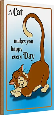 Produktbild von Holzschild Spruch 30x20cm Katzenregeln Katze darf nicht