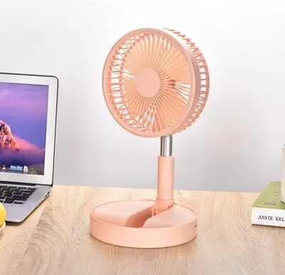 Produktbild von faltbare Stand-/Tischventilatoren, geringer Stromverbrauch, 4 Modi, 7200 mAh USB-wiederaufladbarer Standventilator für das Schlafzimmer, Motorventilator