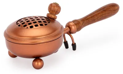 Räucherpfanne Eisen kupferfarben 21 cm für Räucherwerk