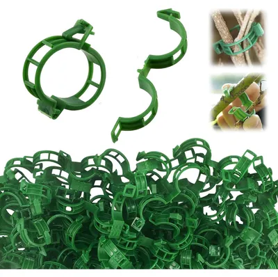 Productafbeelding van Plantenclip plantensteun tomatensteun - 50 stuks - Groen - 30 x 30 x 15 mm