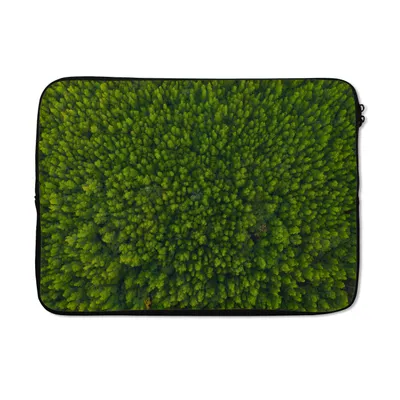 Produktbild von MuchoWow® Laptop Hülle 13 Zoll Wald - Baum - Grün Laptoptasche - Laptophülle - Sleeve - Rundumschutz