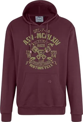 Produktbild von Übergrößen Kapuzen-Sweatshirt AHORN SPORTSWEAR Edmonton oliv Maroon Red 7XL
