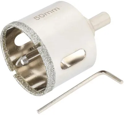 Produktbild von Diamantbohrer 50 mm mit Zentrumbohrer - für Glas, Fliesen, Keramik und Granit