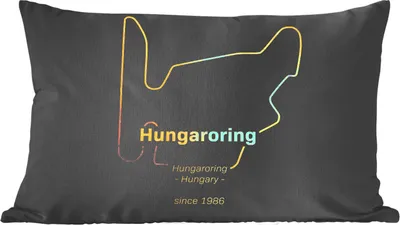 Produktbild von MuchoWow® Zierkissen Sofakissen Wohnzimmer Dekokissen 60x40 cm Hungaroring - F1 - Rennstrecke - Kopfkissen - Polster mit Foto