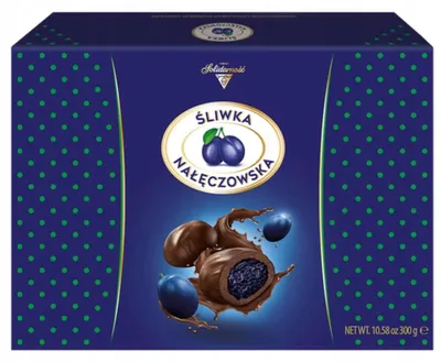 Produktbild von Solidarność Śliwka Nałęczowska: Pralinen mit Pflaumen aus Nałęczów, überzogen mit Schokolade, 300 g