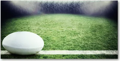 Produktbild von Tulup® Leinwandbild - 140x70 cm - Wandkunst - Drucke auf Leinwand - Leinwanddruck  - Sport - Grün - Rugbyball