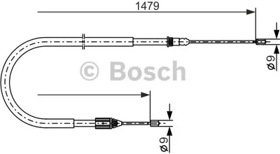 Produktbild von Bosch Seilzug, Feststellbremse  1 987 477 647