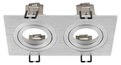 Immagine prodotto di SLV NEW TRIA 155, anello da incasso a soffitto, L: 17 L: 9 H: 4cm, a due lampade, IP 20, alluminio 1008009