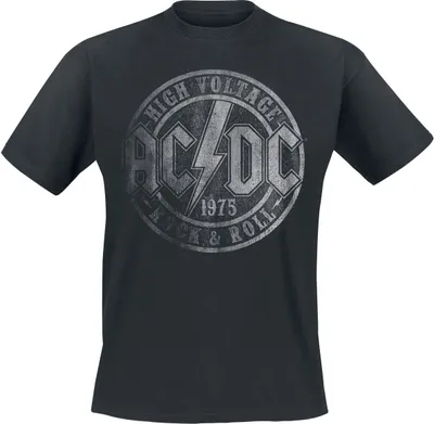 Produktbild von AC/DC T-Shirt Uni High Voltage 1975 schwarz Band-Merch, Bands 100% Baumwolle L