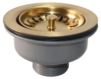 Ablauffilter 114 mm Gold, G1-1/2, 304 Edelstahl, PP-Basis