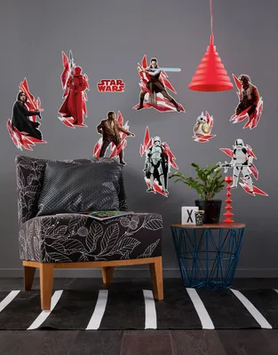 Produktbild von Komar Deco-Sticker "Star Wars The Last Jedi" 100 x 70 cm, rot/schwarz, 14727h