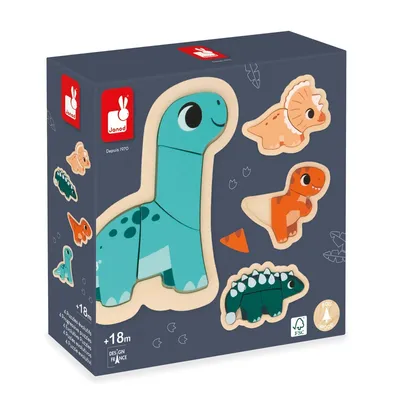 Obrázek produktu pro Janod Dřevěné puzzle Dino's