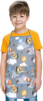 Produktbild von Kinderschürze - 37 x 47 cm, für Kinder von 3 - 5 Jahren - Grau