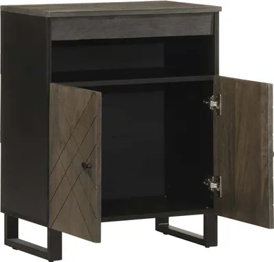Produktbild von vidaXL Sideboard Schwarz 60x33x75 cm Massivholz Mango