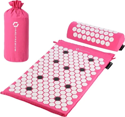 Productafbeelding van Een set roze acupressuurmatten - bevat een mat en een kussen