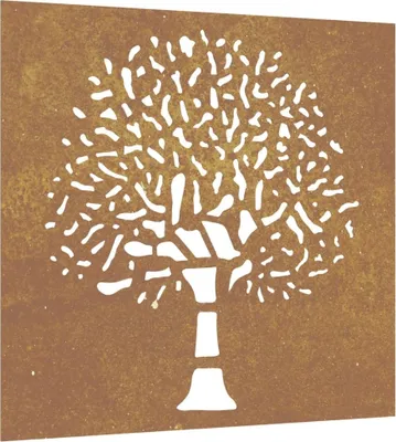 Immagine prodotto di Decorazione Muro da Giardino 55x55 cm Albero in Acciaio Corten