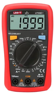 Obrázek produktu pro Digitální multimetr - Měření AC/DC napětí, proudu a odporu - Podsvícený LCD displej - Test diod a spojitosti - Pro elektrikáře a domácí kutily