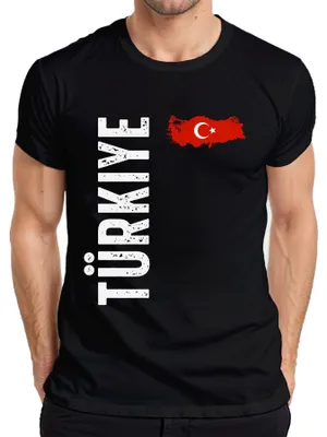 Produktbild von Türkei Flagge Fußball Fan WM Weltmeisterschaft 2026 Herren T-Shirt, Schwarz, 3XL