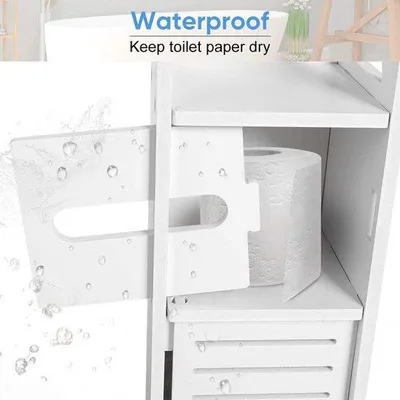 Immagine prodotto di Mobile da bagno in legno bianco, altezza 155 cm