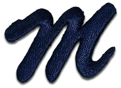 Produktbild von Buchstabe M 4.3x3.9cm: Alphabet Buchstaben Einzeln Auswählbar - Aufnäher, Bügelbild, Aufbügler, Applikationen, Patches, Flicken, Zum Aufbügeln