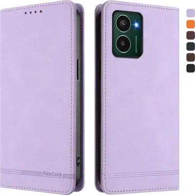 Image de Etui pour HMD Pulse /Pulse+/Pulse Pro, étui rétro en cuirPolyuréthaneavec support et fentes pour cartes Violet