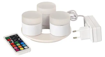 Produktbild von LED Mini Lamp, 3er 48 x 50 mm   Multicolor incl warm white