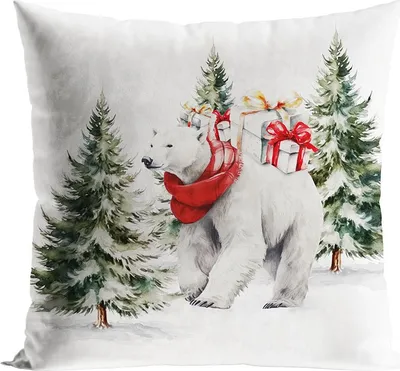 Image de MARKIZETA Taie d'oreiller de Noël 45x45 ours polaire multicolore PBN280/POP/009/045045/1