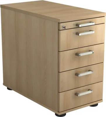 Produktbild von SIGNA SC50 CE - Rollcontainer Eiche mit 4 Schüben Chromgriff Metall