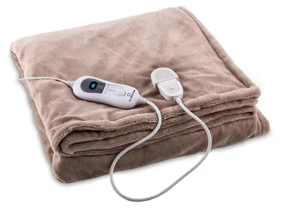 Obrázok produktu pre Klarstein XXL Elektrická deka, 120 W vyhrievacia prikrývka s automatickým vypnutím, pohodlná prikrývka na posteľ, pohovku a kemping, veľké elektrické vyhrievacie prikrývky, energeticky úsporné a prateľné vyhrievacie prikrývky, 200 x 180 cm