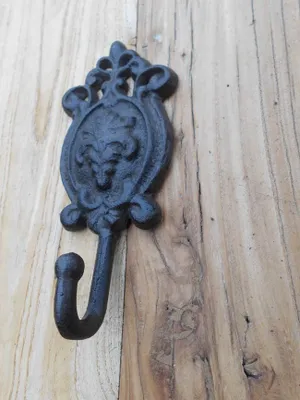 Produktbild von Verzierter Haken Wandhaken  Garderobenhaken Gusseisen Landhausstil