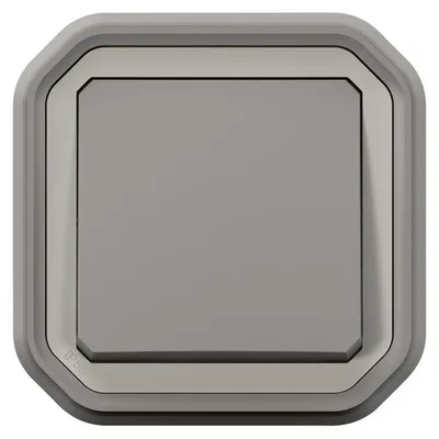 Image de Interrupteur va-et-vient étanche IP55 encastré PLEXO gris
