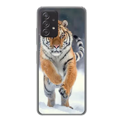 Produktbild von MuchoWow® Handyhülle Schutzhülle Hülle für Samsung Galaxy A53 5G Tiger - Landschaft - Schnee - Tiere Silikon Softcase Handy Hülle - Schutzabdeckung