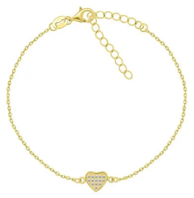 Produktbild von Romantisches vergoldetes Herz-Armband BR18Y